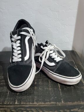 Vans Black and White Old Skool Low-Top Sneakers Unisex Skater Surfer Streetwear